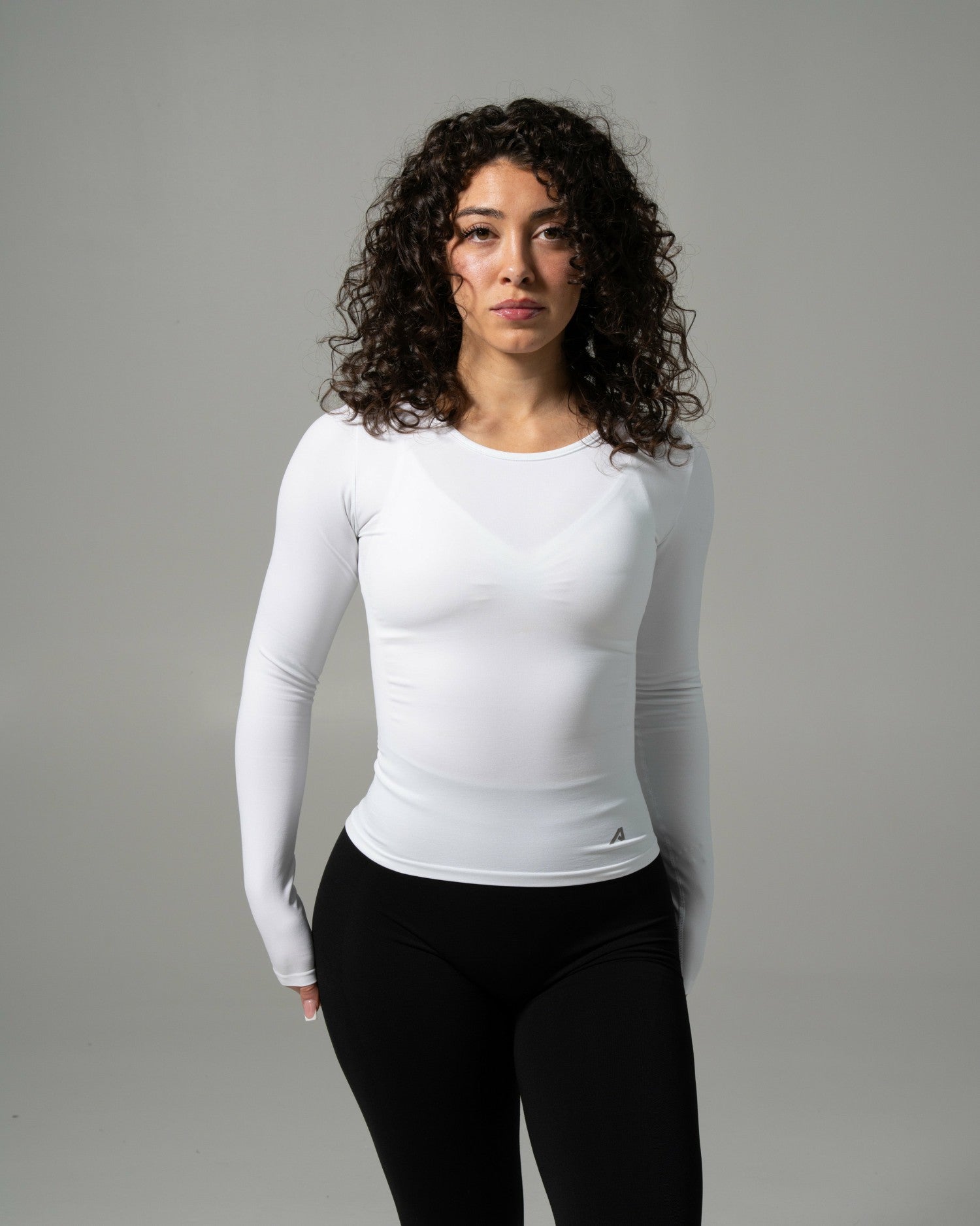 Glass LS - White - Workout Clothes | Alphalete