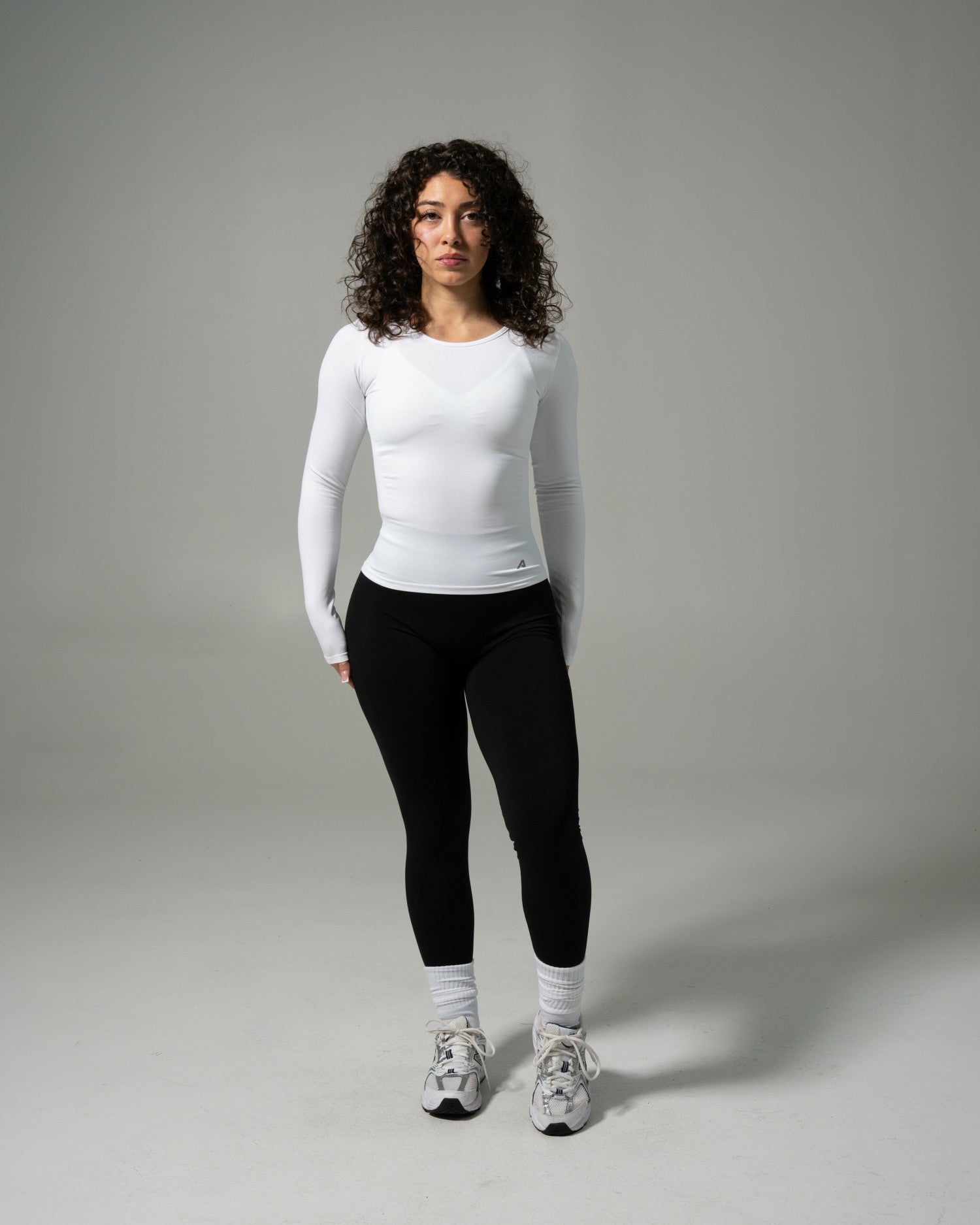 Glass LS - White - Workout Clothes | Alphalete
