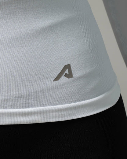 Glass LS - White - Workout Clothes | Alphalete