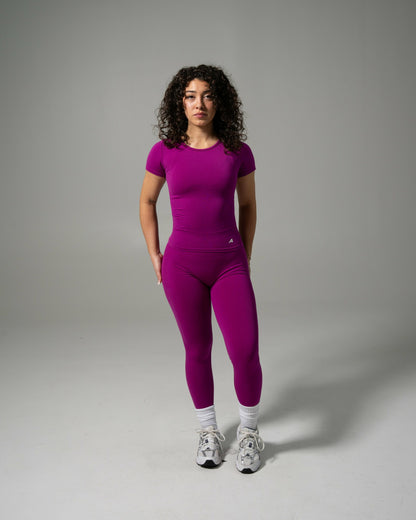 Glass Tee - Dark Fuchsia - Workout Clothes For Women | Alphalete