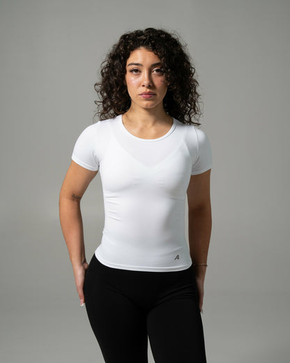 Glass Tee - White - Workout Clothes For Women | Alphalete