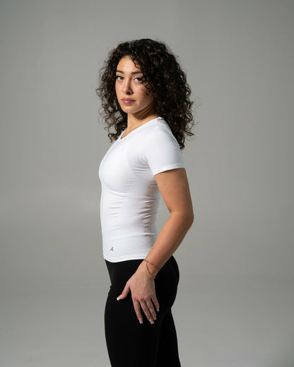 Glass Tee - White - Workout Clothes For Women | Alphalete