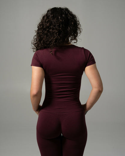 Glass Tee - Merlot - Workout Clothes For Women | Alphalete