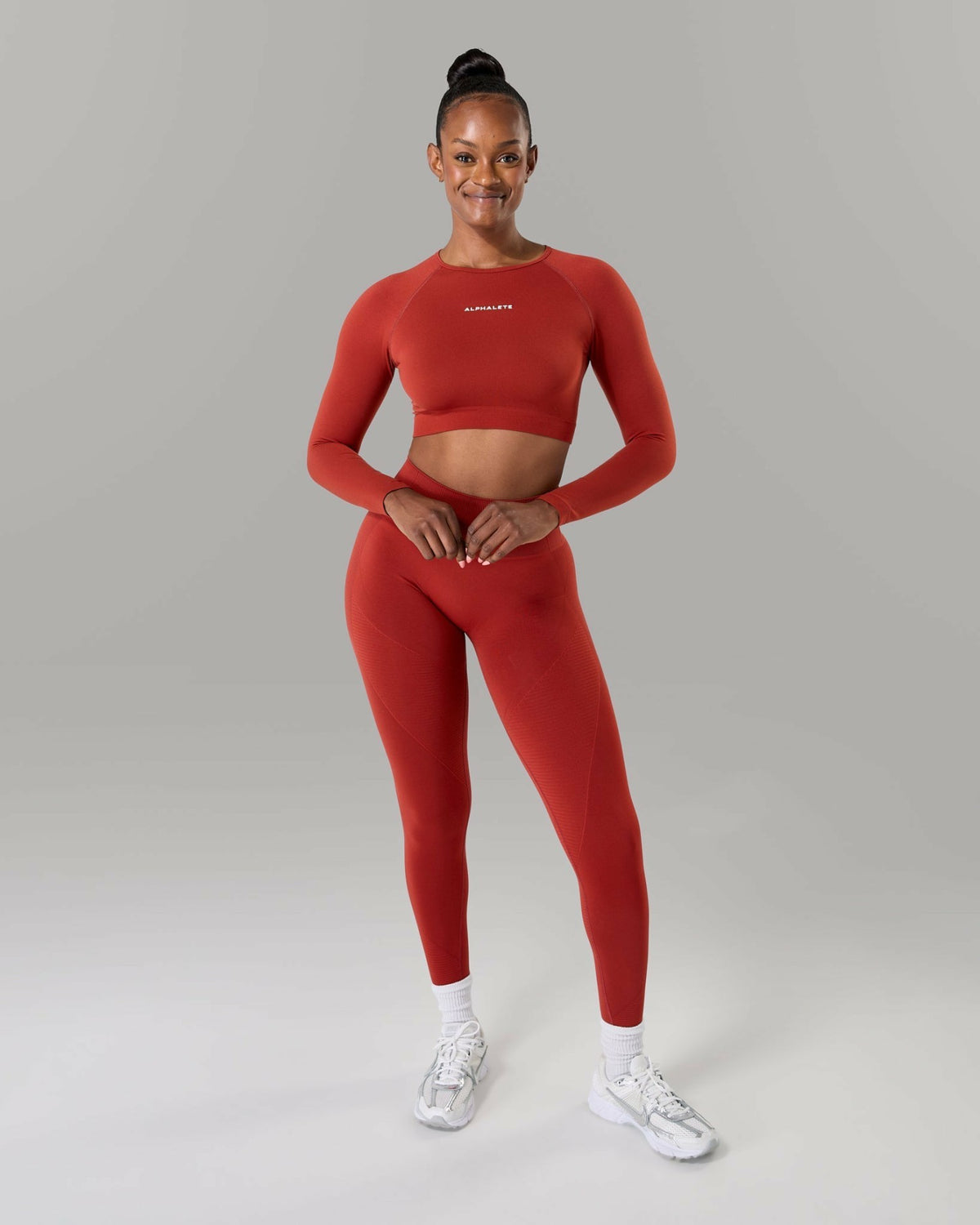 Amplify LS - Brick - Workout Clothes | Alphalete