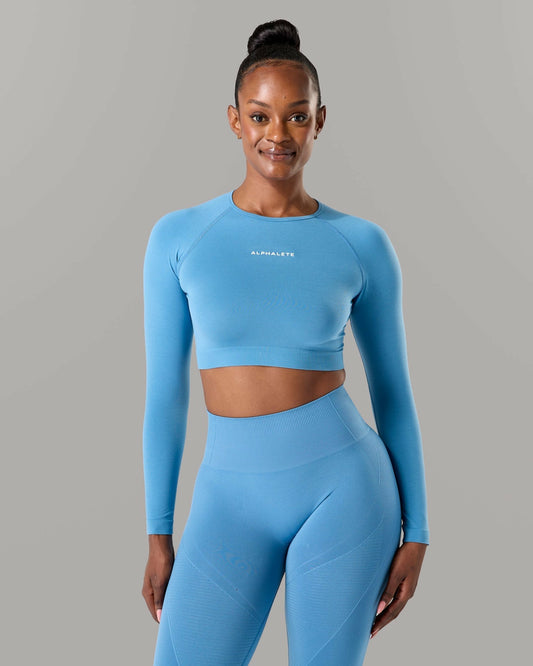 Amplify LS - Coastal Blue - Workout Clothes | Alphalete