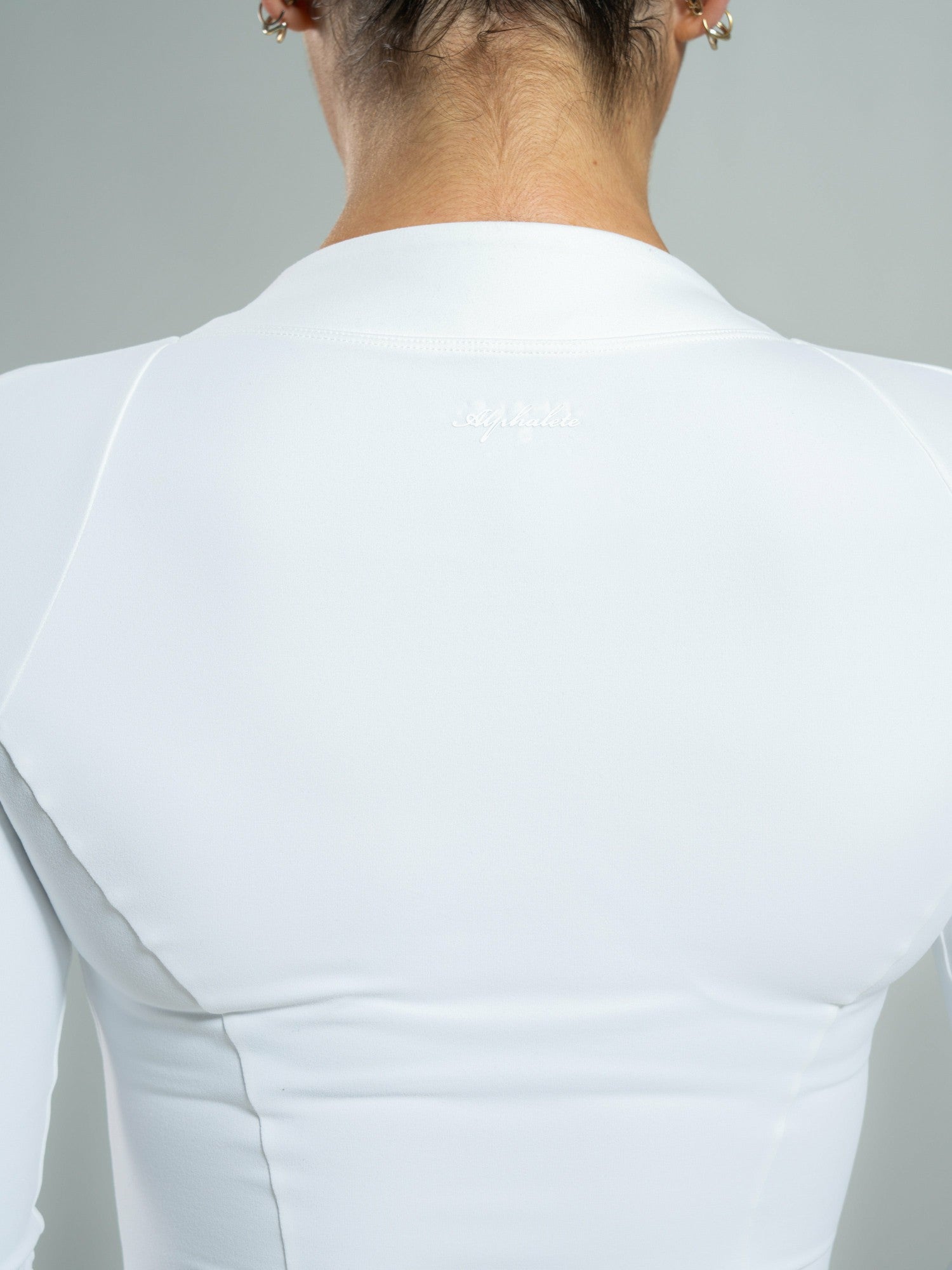 Aura Sculpt Jacket Long - White | Alphalete