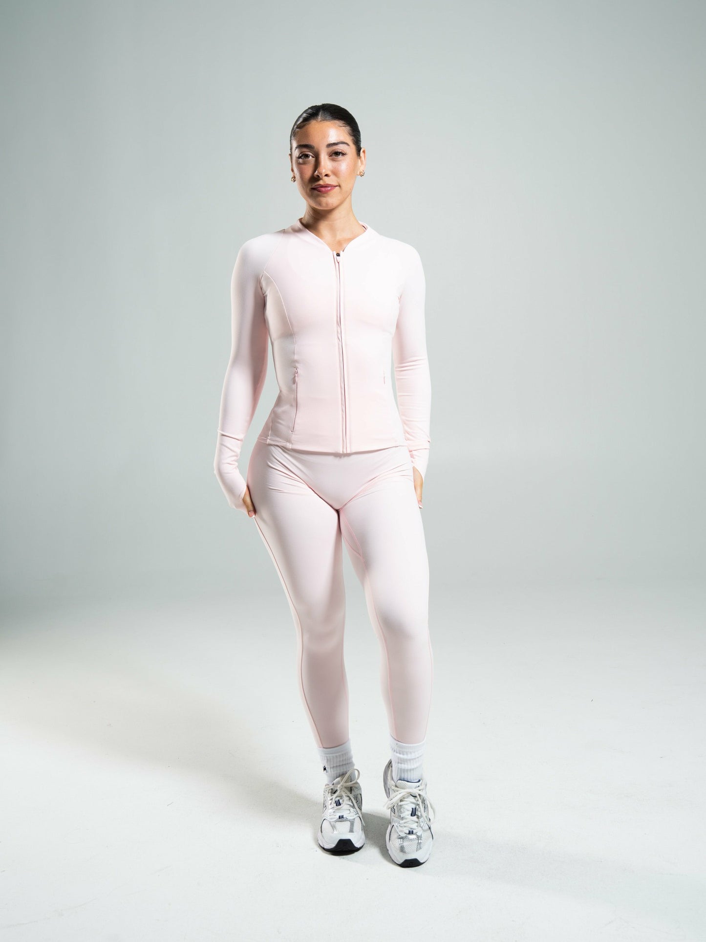 Aura Sculpt Jacket Long - Ballet Pink | Alphalete