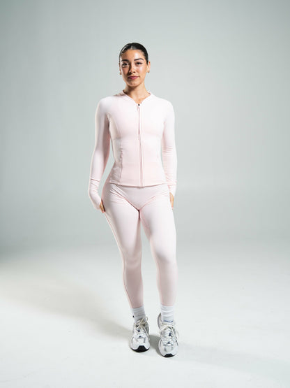Aura Sculpt Jacket Long - Ballet Pink | Alphalete