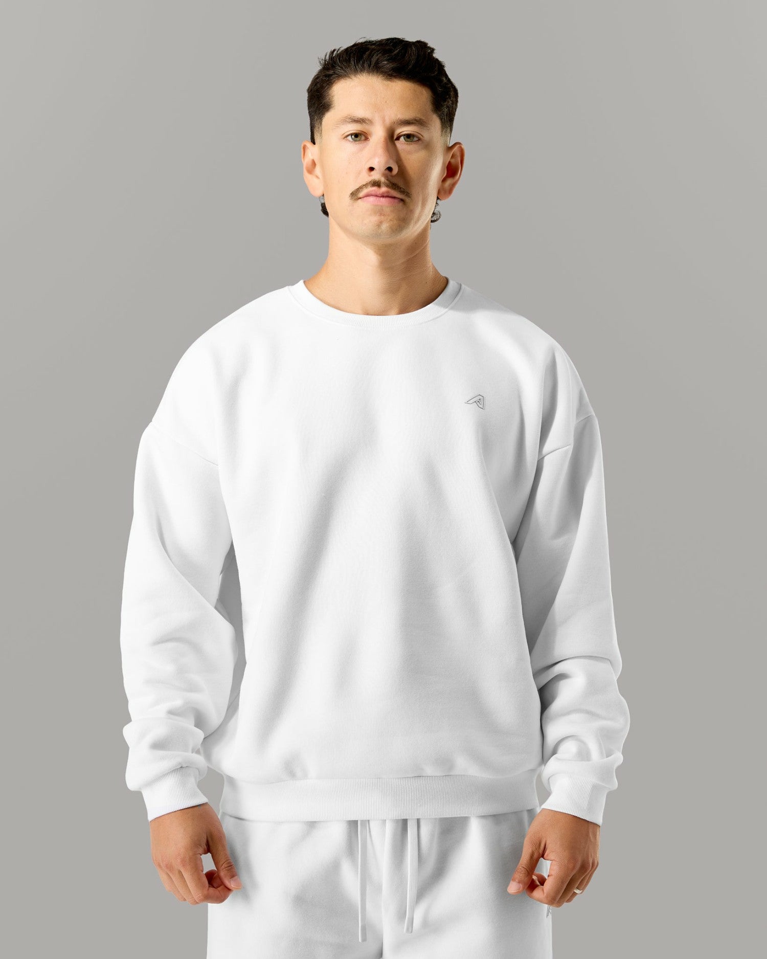 Staple Crewneck - White - Workout Clothes | Alphalete