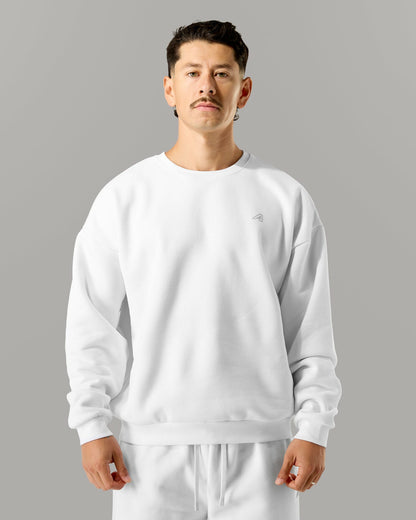 Staple Crewneck - White - Workout Clothes | Alphalete
