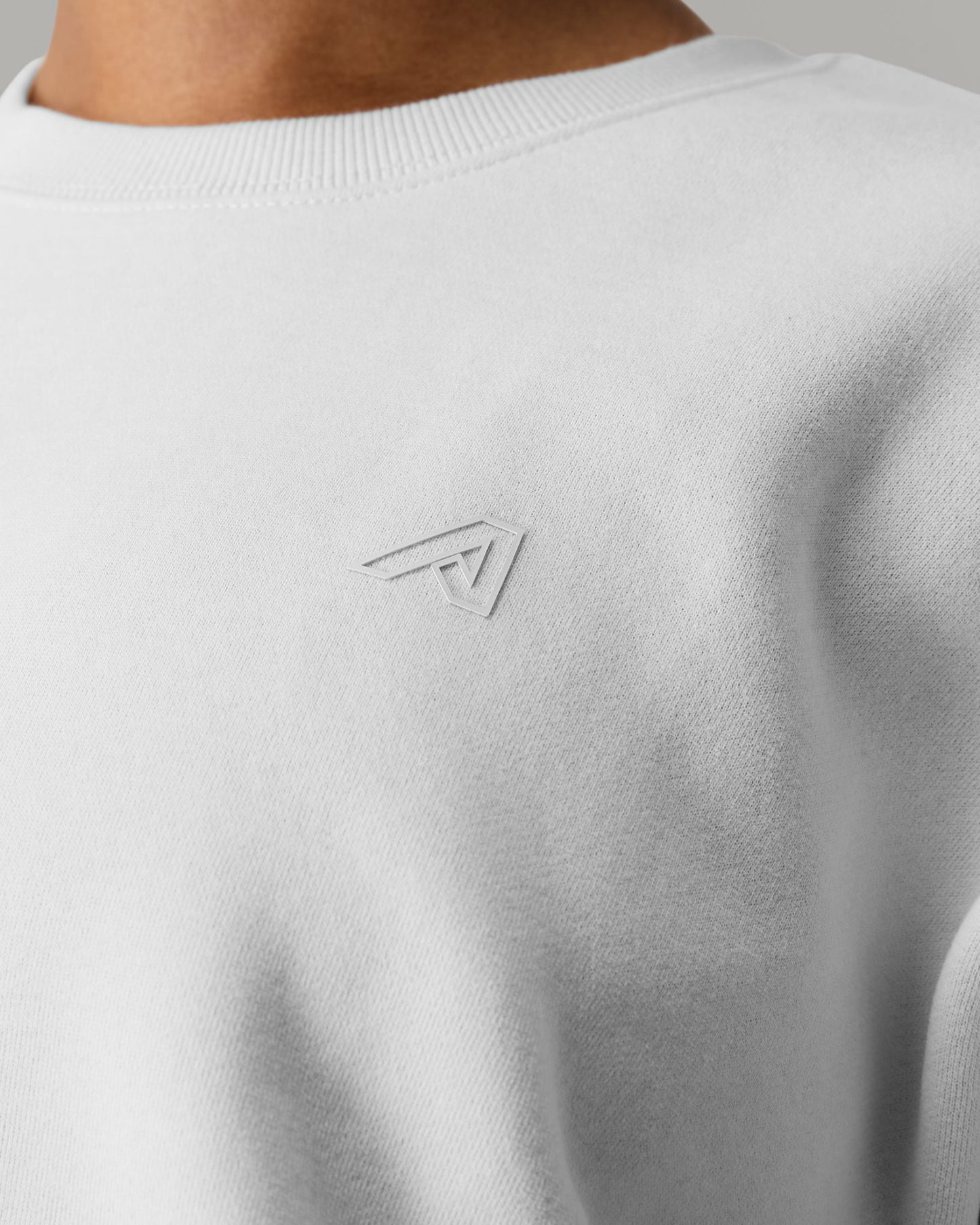 Staple Crewneck - White - Workout Clothes | Alphalete