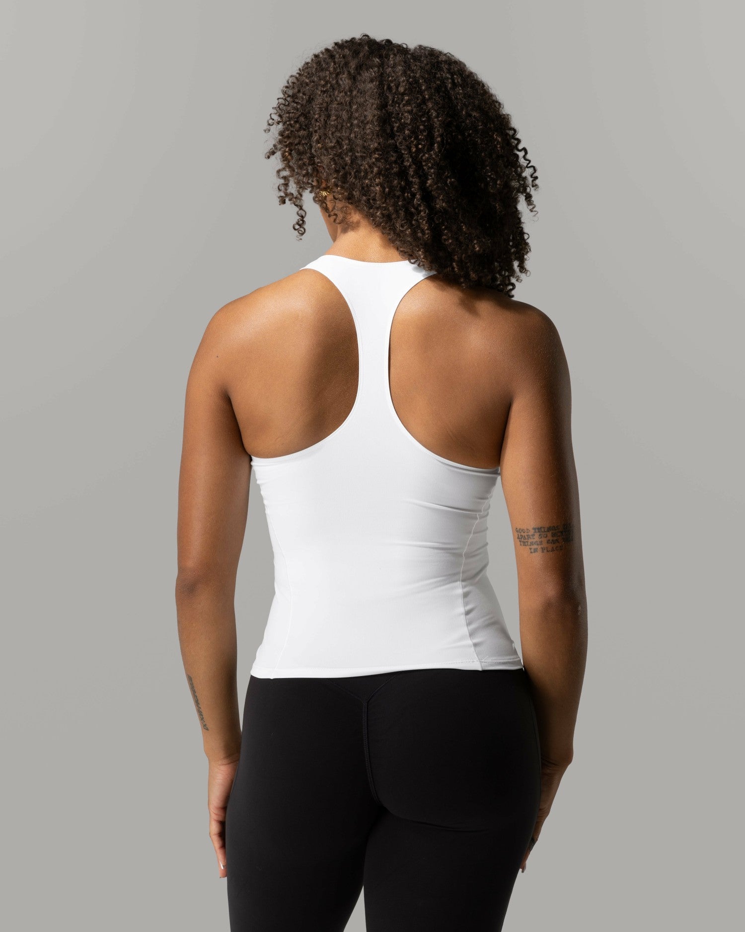 Flex Tank Long - White - Workout Clothes For Women | Alphalete