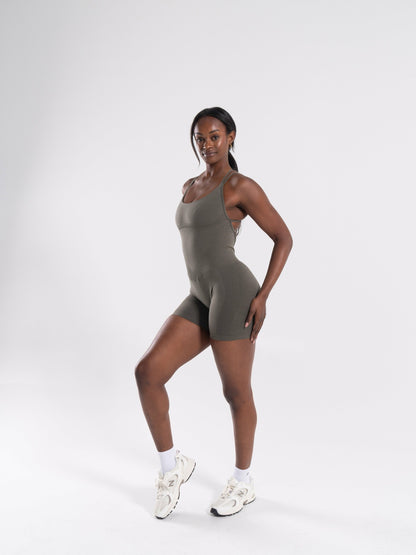 Pump Bodysuit - Khaki - Workout Clothes For Women | Alphalete
