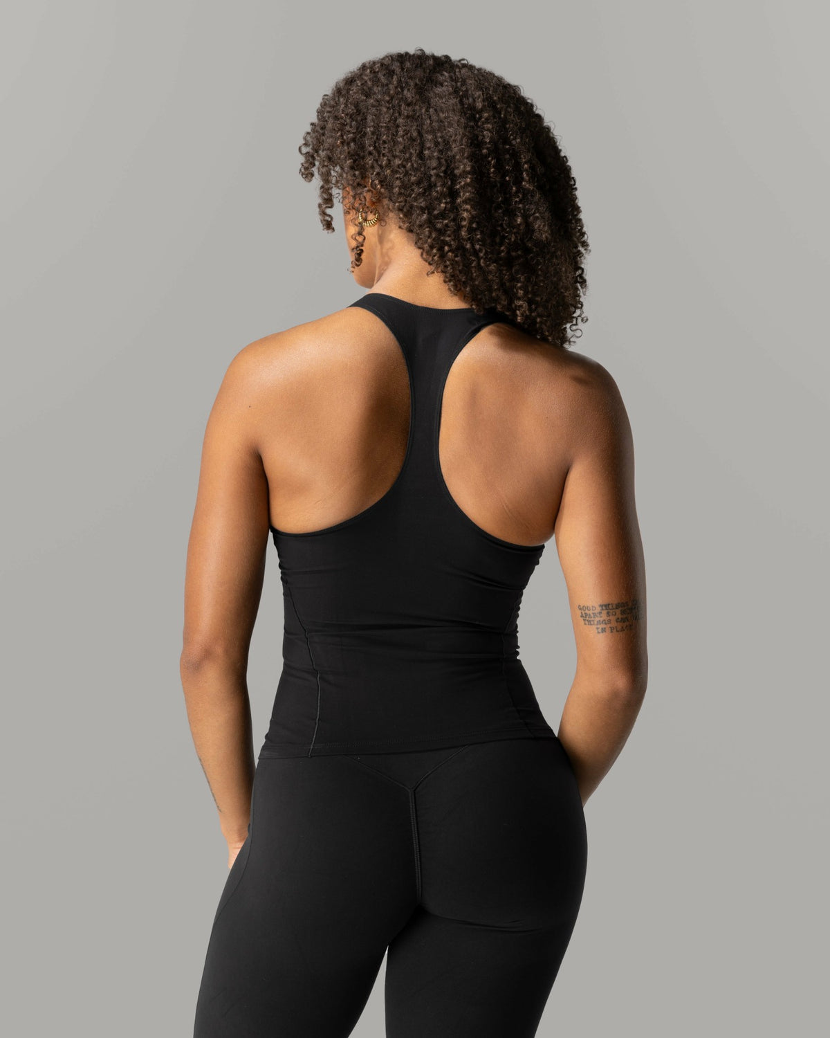 Flex Tank Long - Black - Workout Clothes For Women | Alphalete