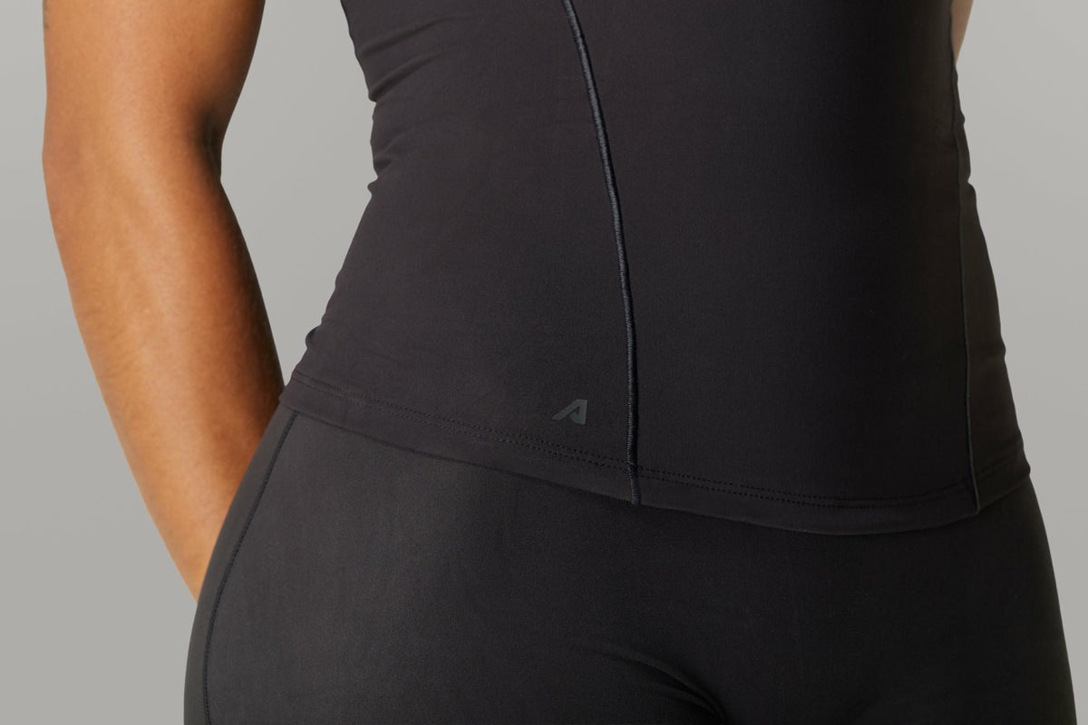 Flex Tank Long - Black - Workout Clothes For Women | Alphalete
