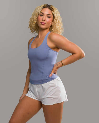 Flex Tank Long - Bluebonnet - Workout Clothes For Women | Alphalete