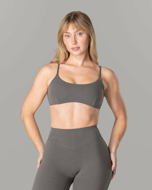 Vic Bra - Pewter - Best Sports Bra | Alphalete