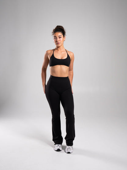 Aura Ultra-High Rise Flared Pant - Black | Alphalete
