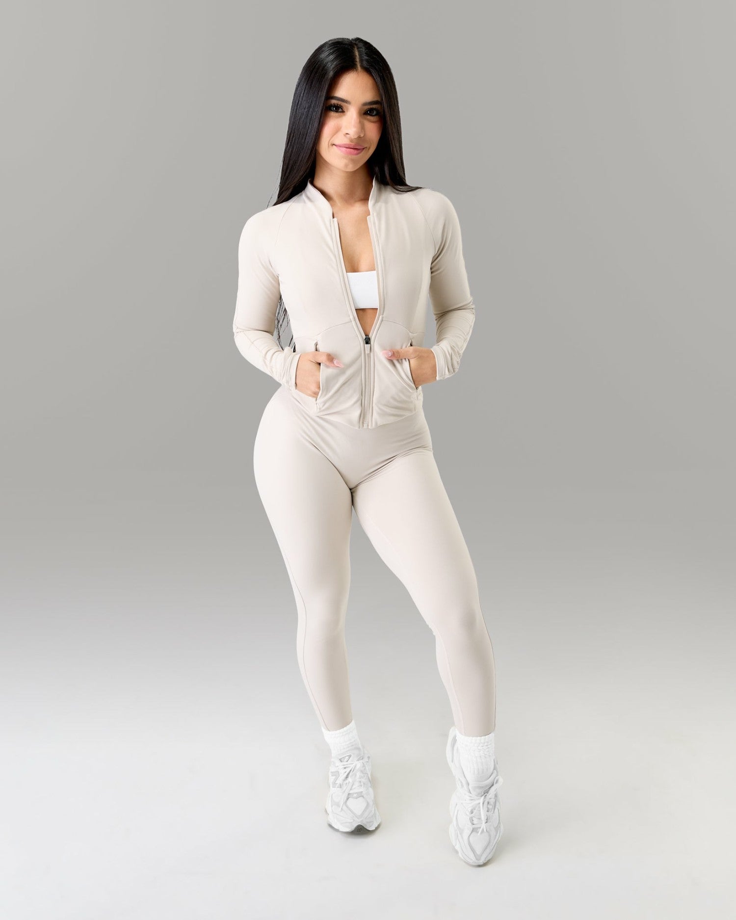 Aura Sculpt Jacket - Wheat - Workout Clothes For Women | Alphalete