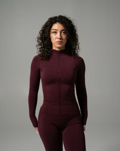 Glass Jacket - Merlot - Workout Clothes For Women | Alphalete