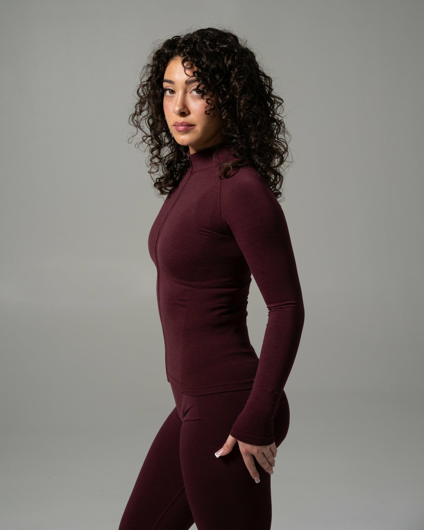 Glass Jacket - Merlot - Workout Clothes For Women | Alphalete