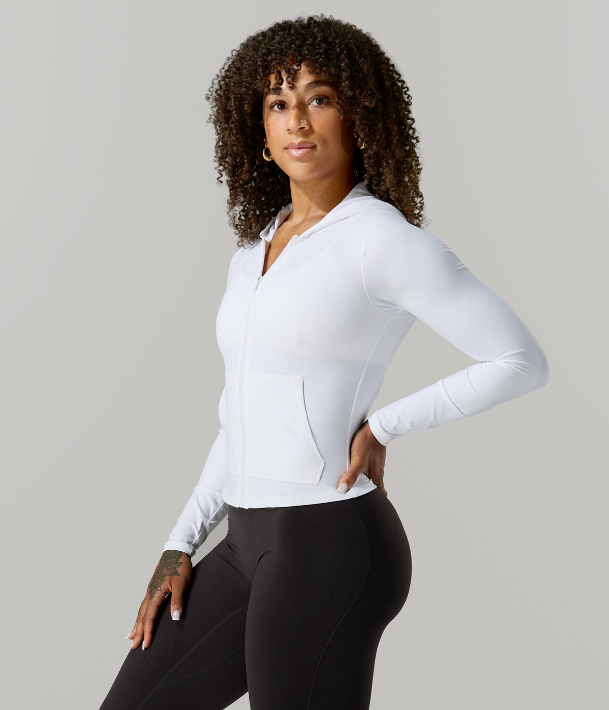 Flex Hoodie - White - Workout Clothes For Women | Alphalete