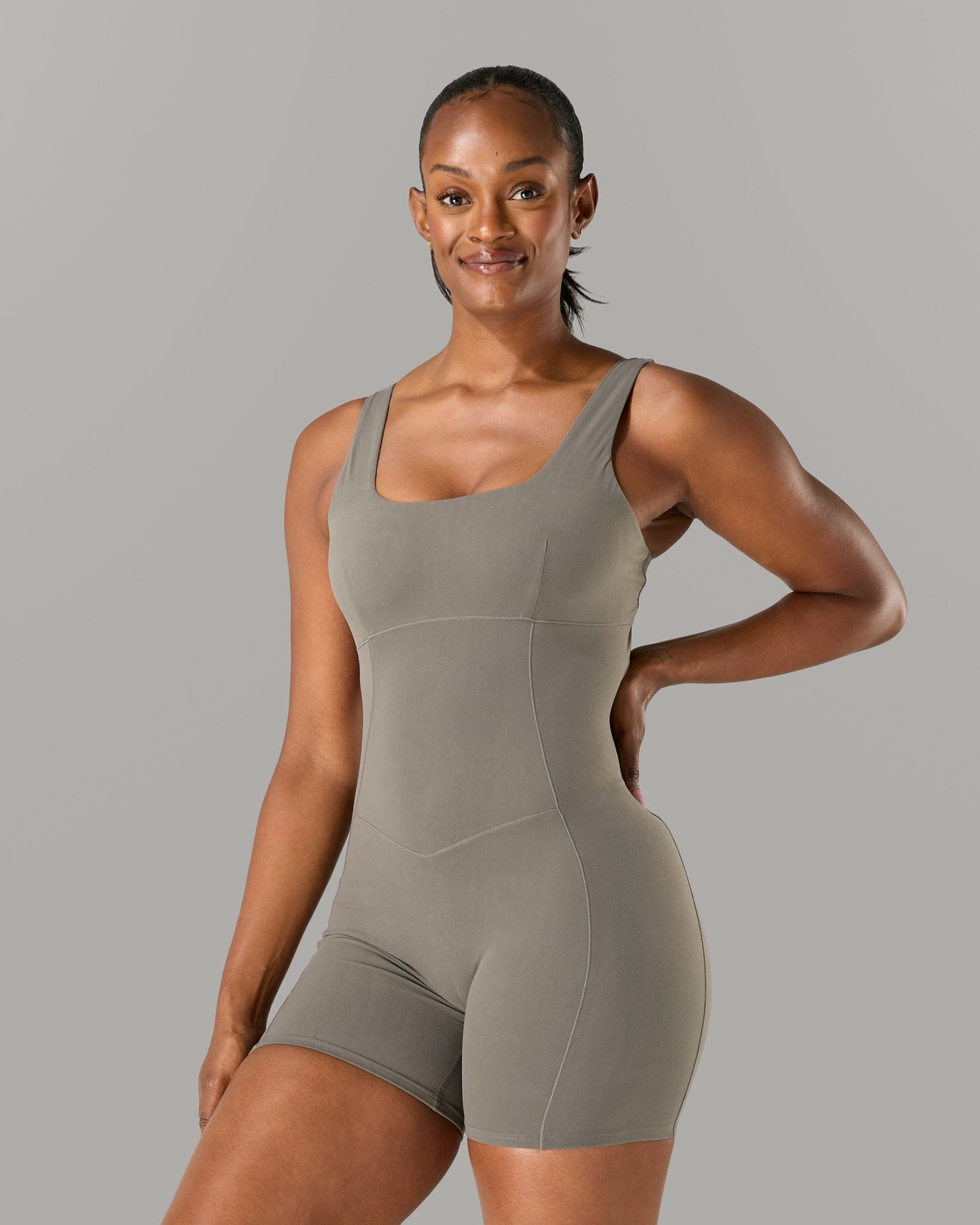 Starr Bodysuit - Pewter - Workout Clothes For Women | Alphalete