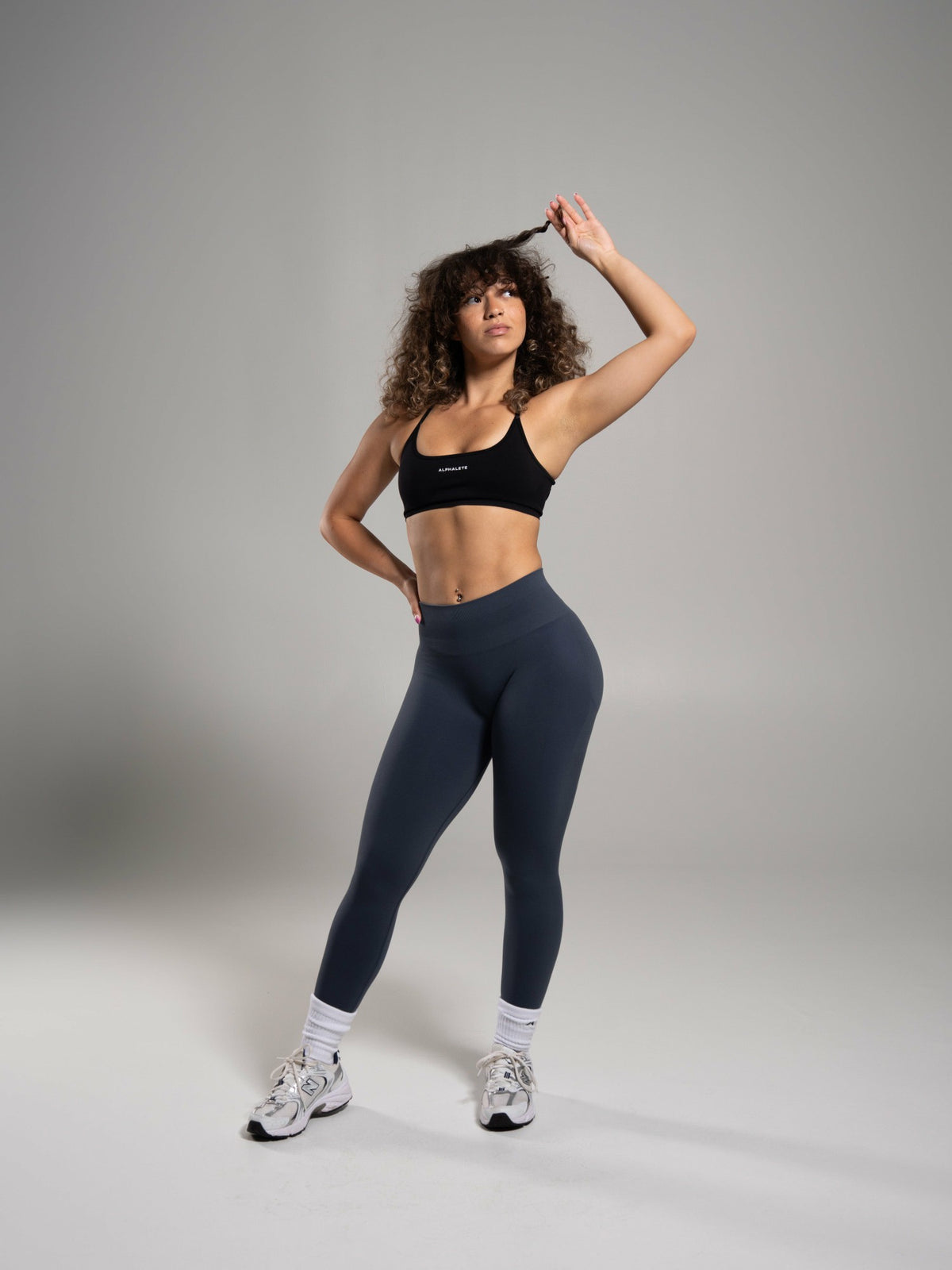 Pump Mid Rise Legging - Dusty Navy | Alphalete