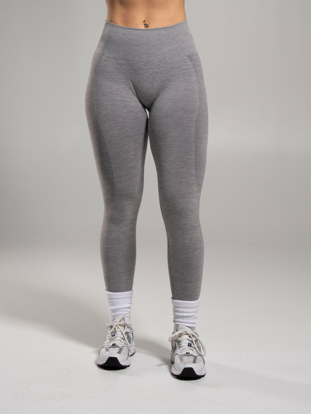 Pump Mid Rise Legging - Heather Grey | Alphalete