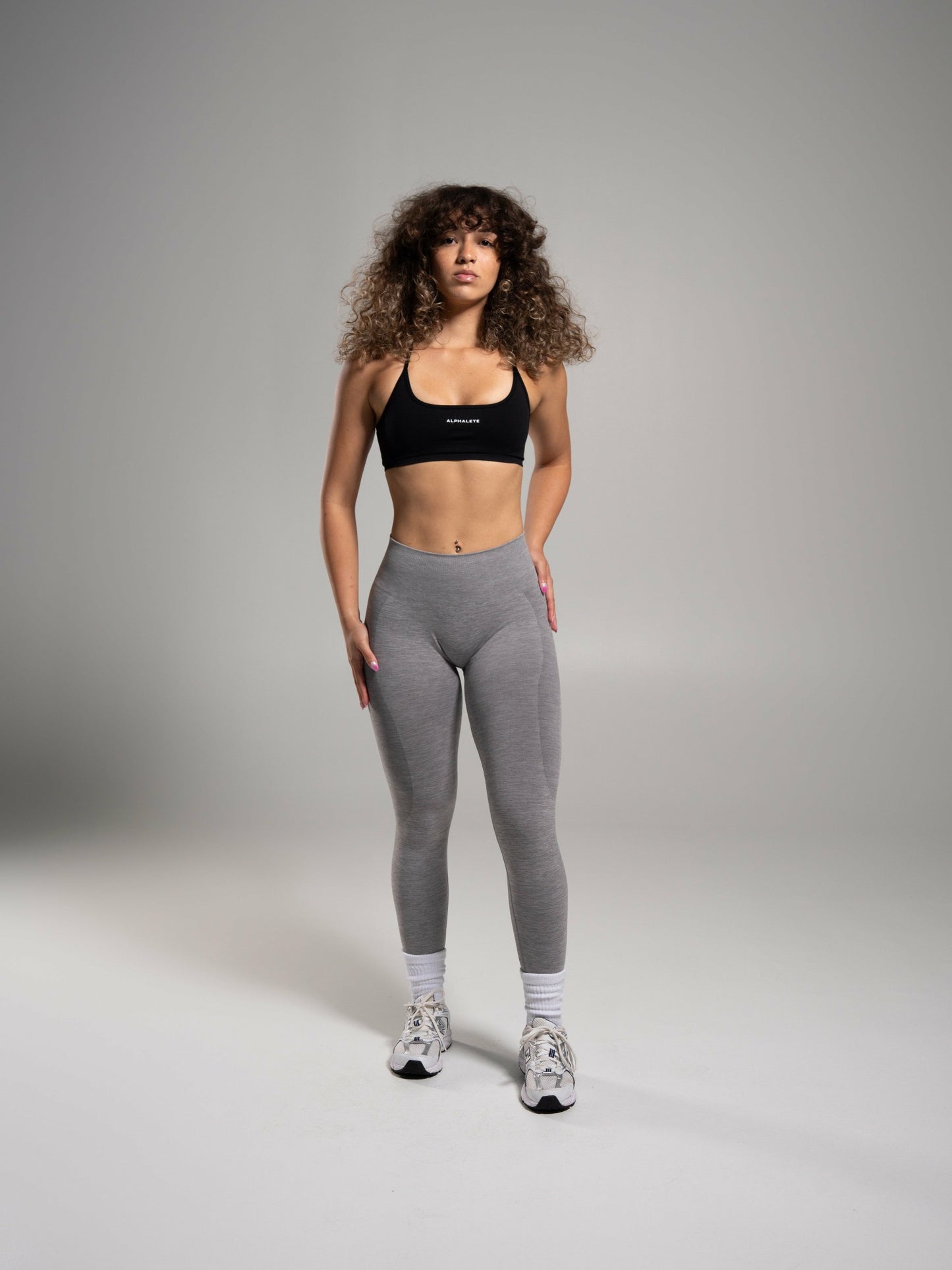 Pump Mid Rise Legging - Heather Grey | Alphalete