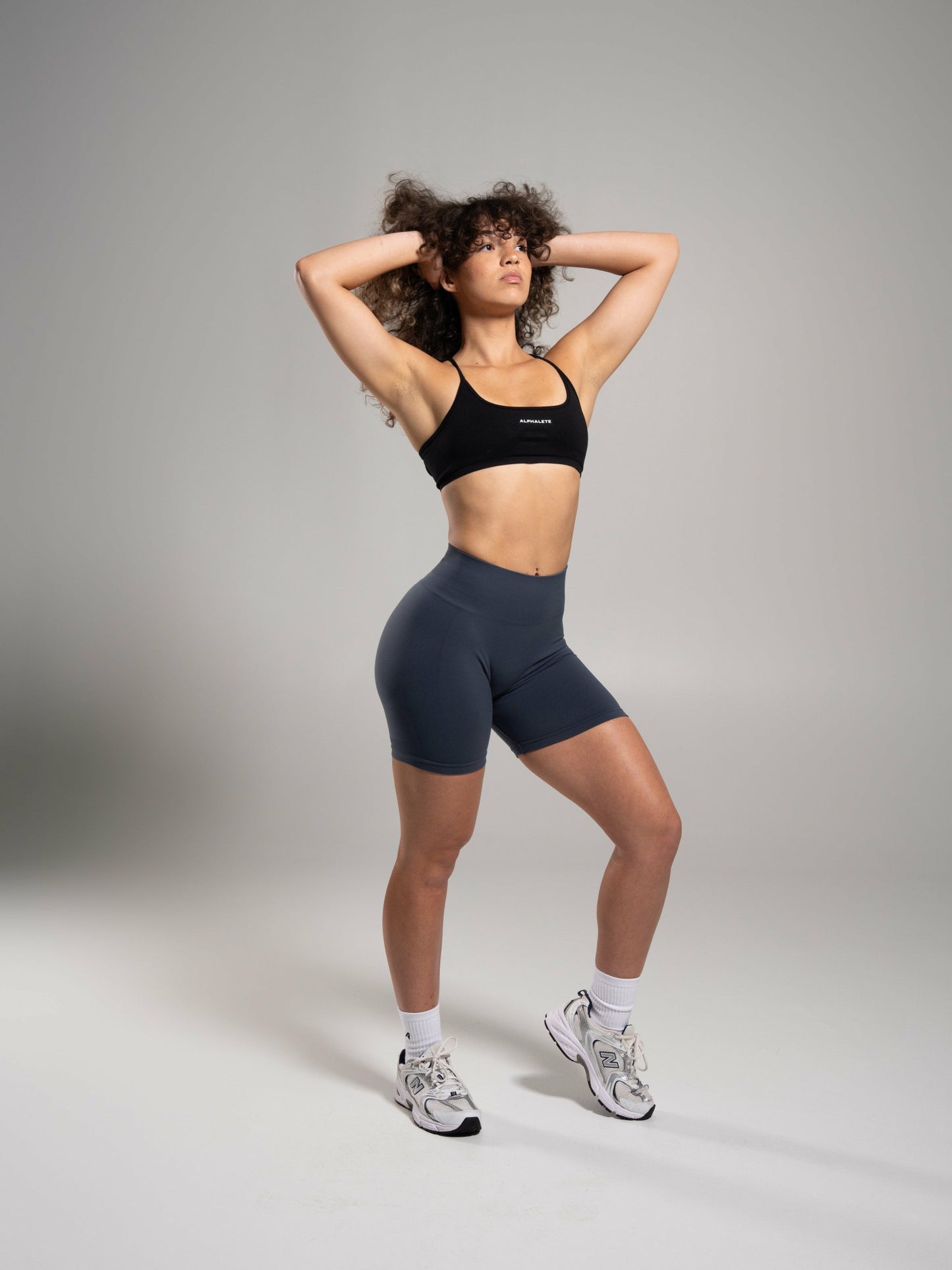 Pump Mid Rise Short - Dusty Navy | Alphalete