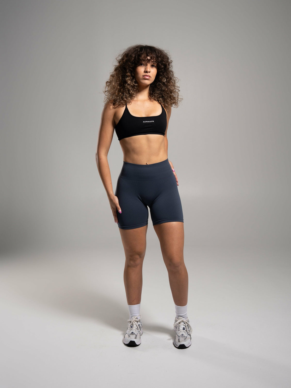Pump Mid Rise Short - Dusty Navy | Alphalete