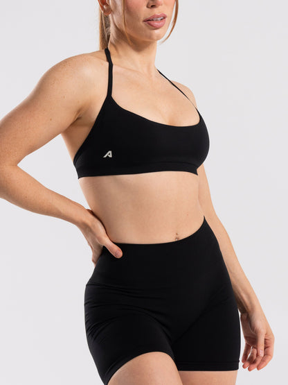Amplify Minimal Bra - Black - Best Sports Bra | Alphalete
