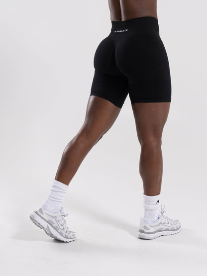 Pump Mid Rise Biker Short - Black | Alphalete