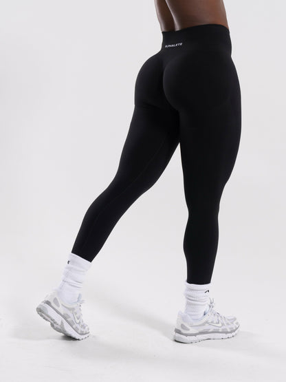 Pump Mid Rise Legging - Black | Alphalete
