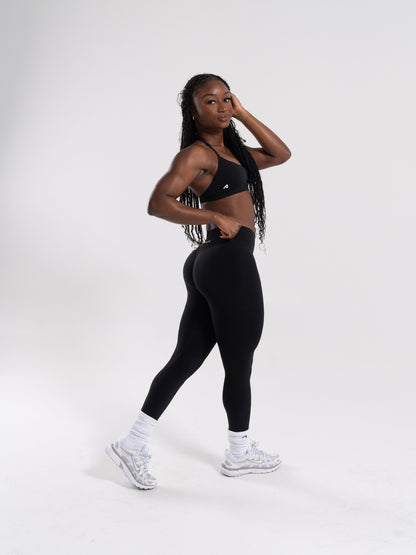 Pump Mid Rise Legging - Black | Alphalete