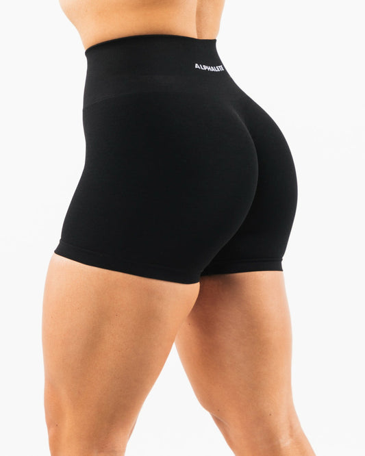 Amplify Ultra-High Rise Short - Black - Running Shorts | Alphalete