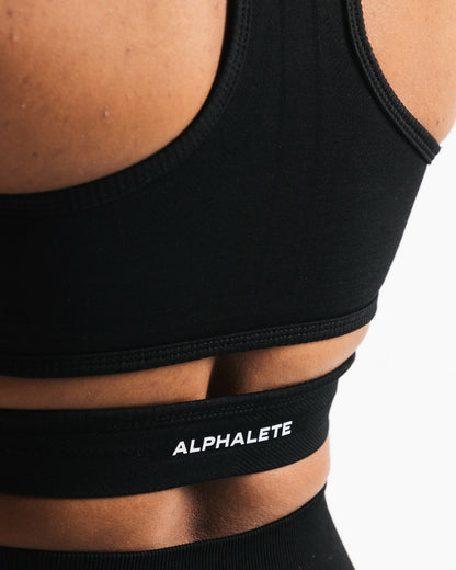 Stratus Bra - Black - Best Sports Bra | Alphalete