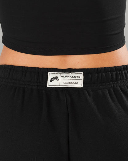 Core Sweat Short - Black - Workout Clothes For Women | Alphalete