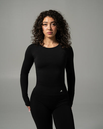 Glass LS - Black - Workout Clothes | Alphalete