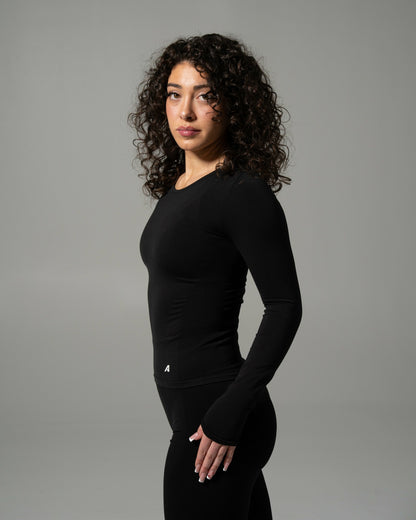 Glass LS - Black - Workout Clothes | Alphalete