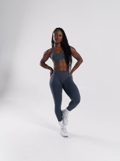 Pump Mid Rise Legging - Dusty Navy | Alphalete