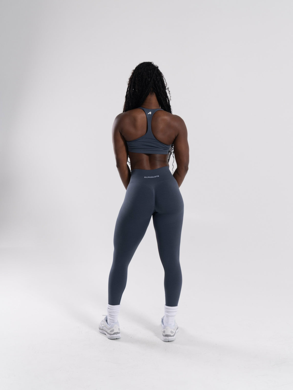 Pump Mid Rise Legging - Dusty Navy | Alphalete