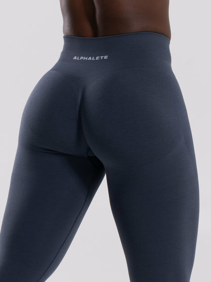 Pump Mid Rise Legging - Dusty Navy | Alphalete