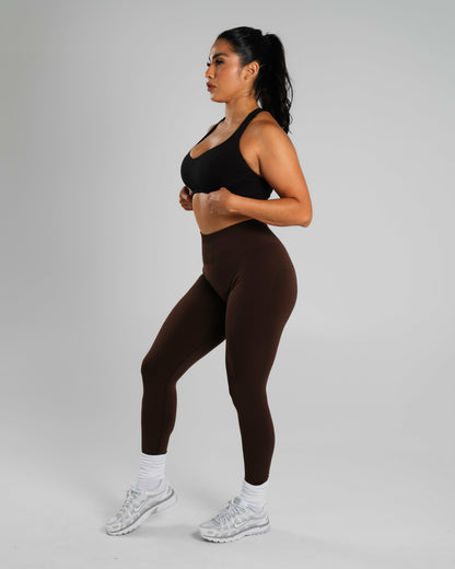 Amplify Mid Rise Legging - Espresso | Alphalete