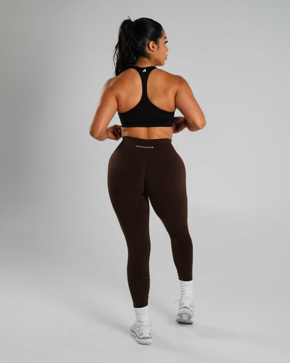 Amplify Mid Rise Legging - Espresso | Alphalete