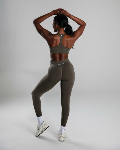 Elevate Bra - Khaki - Best Sports Bra | Alphalete