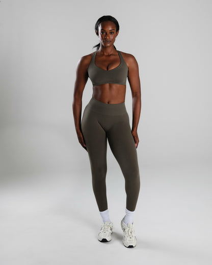Elevate Bra - Khaki - Best Sports Bra | Alphalete