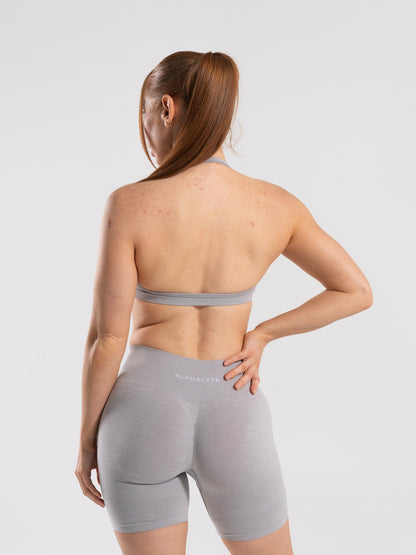 Amplify Minimal Bra - Heather Grey - Best Sports Bra | Alphalete