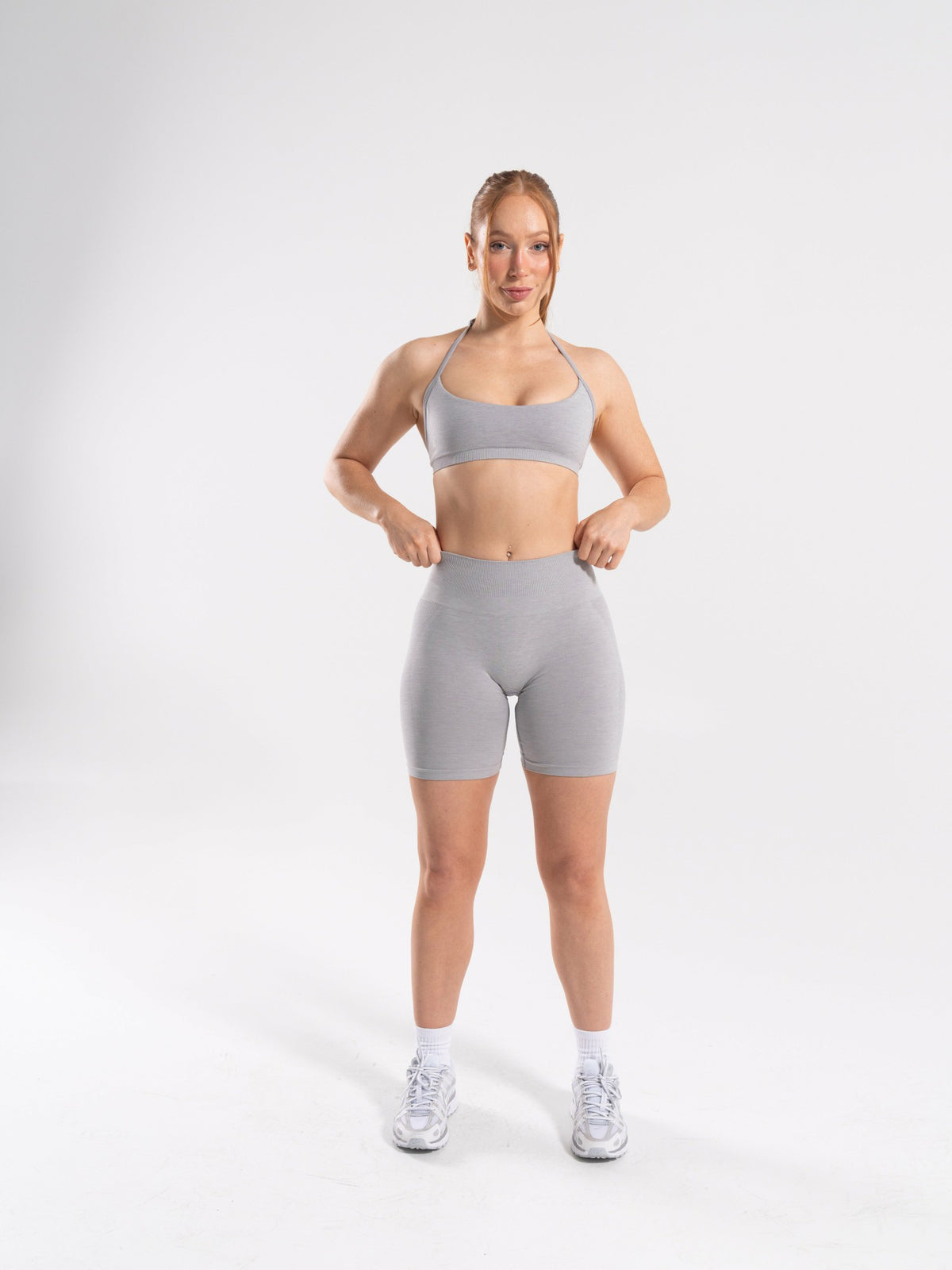 Amplify Minimal Bra - Heather Grey - Best Sports Bra | Alphalete
